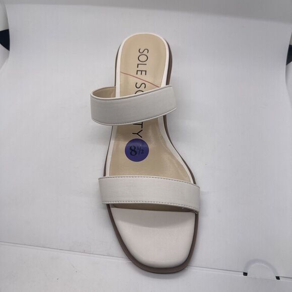 Sole Society Lunespa White Chunky Strappy Block Sandals Womens Size 8 1/2 NWT - Picture 4 of 14